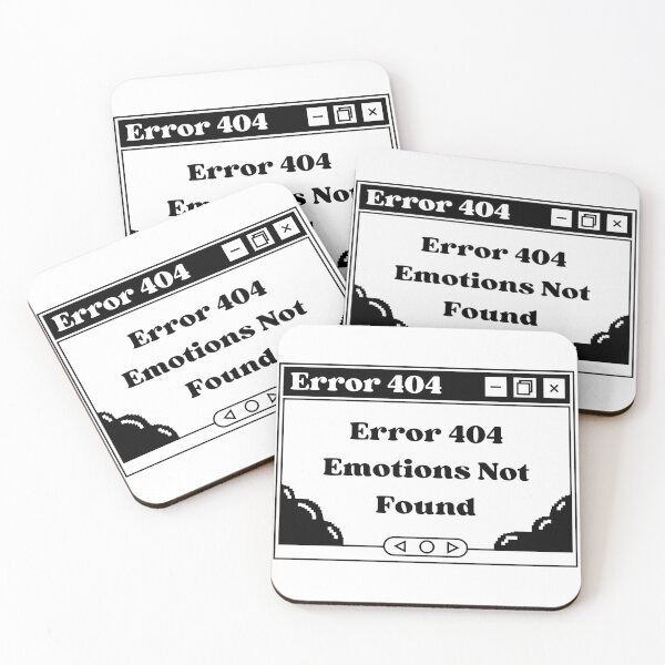Item preview, Error 404 Emotions Not Found designed and sold by Hoetoons.