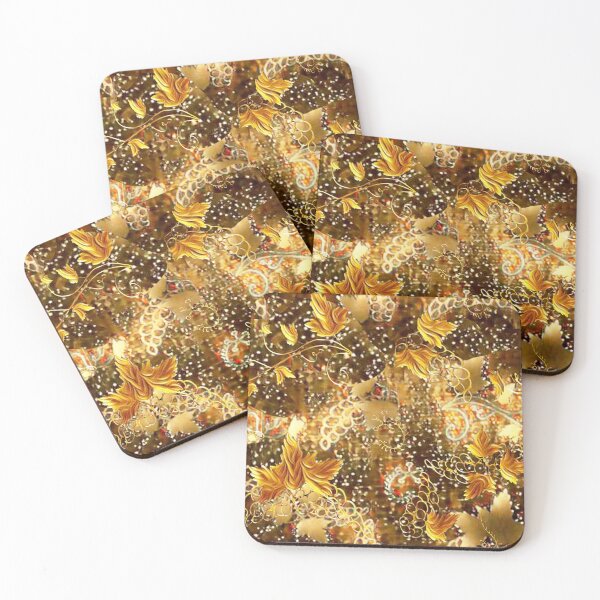 Item preview, grapes, paisley, gold, golden rain, trend  year, monochrome, minimalism designed and sold by Maria Mihailova.