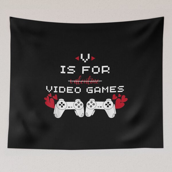 Item preview, V Is For Video Games Funny Valentines Day Gamer Boy Men Gift  designed and sold by bessiey23.