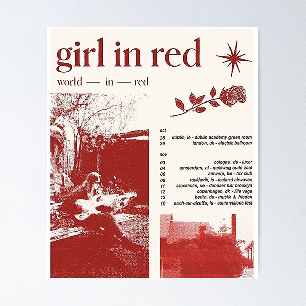 Girl In Red Posters for Sale | Redbubble