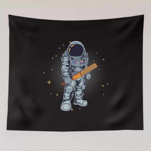 Item preview, Astronaut Cricket Player Cricketer Bat Ball Game designed and sold by TomGiantDesigns.