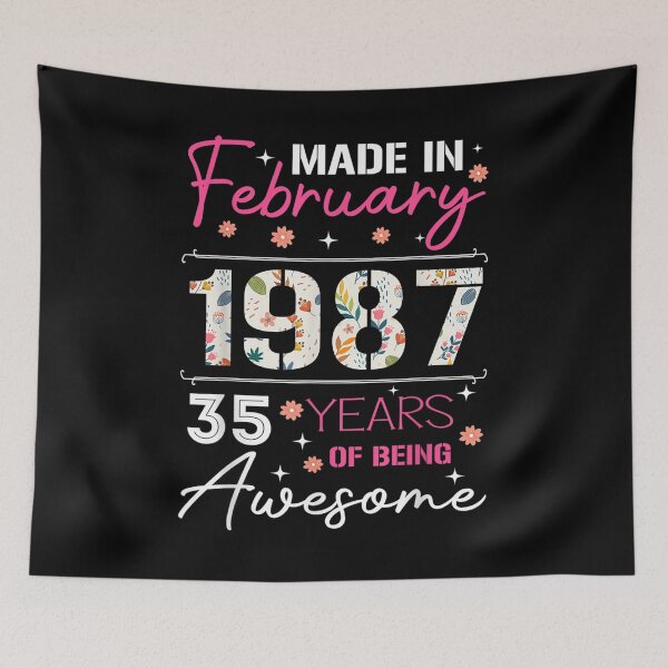 Item preview, 35 Years Old Born In February 1987 35th Birthday For Women  designed and sold by bessiey23.