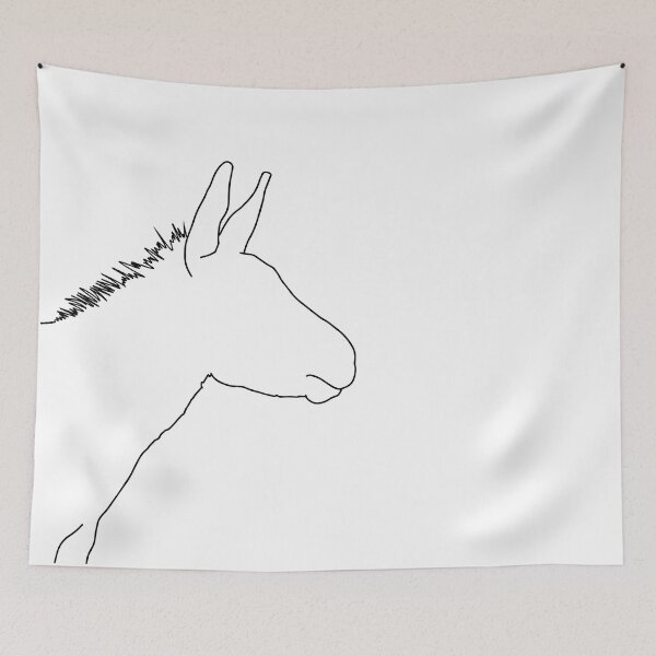 Item preview, Donkey Line - Donkey One Line Art  - Donkey Single Line Art designed and sold by Mrs-PenLine.