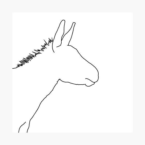 "Donkey Line Donkey One Line Art Donkey Single Line Art