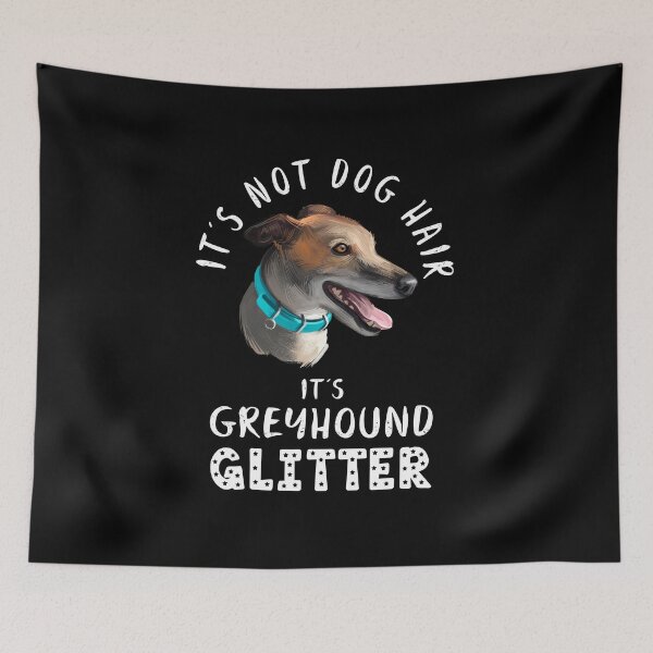 Artikelvorschau, Es sind keine Hundehaare, sondern Windhunde mit Glitzer, lustiges Hundezitat entworfen und verkauft von theshirtinator.