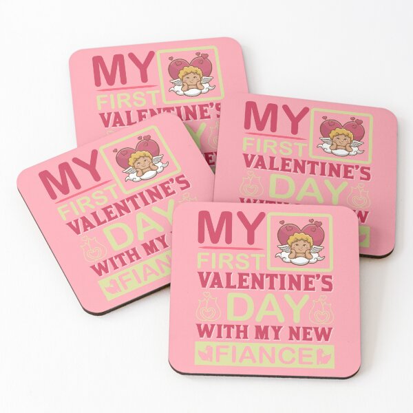 Item preview, My First Valentines Day with My New Fiancé - unique valentine design designed and sold by Froyd Wess.