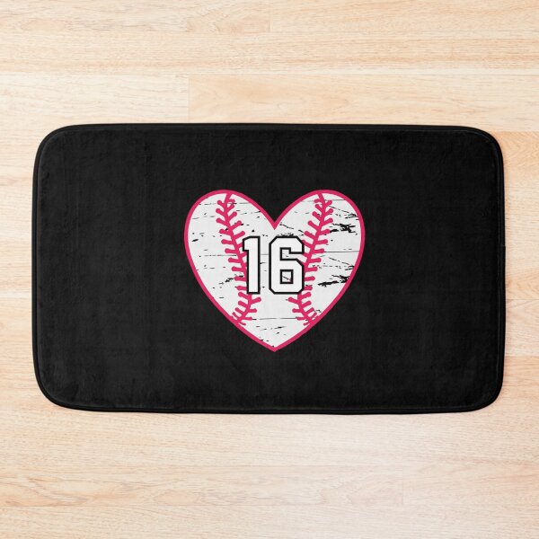 Item preview, Baseball Softball Heart Number 16 Sports Player Fan Jersey T Shirt designed and sold by Acton-Maran.