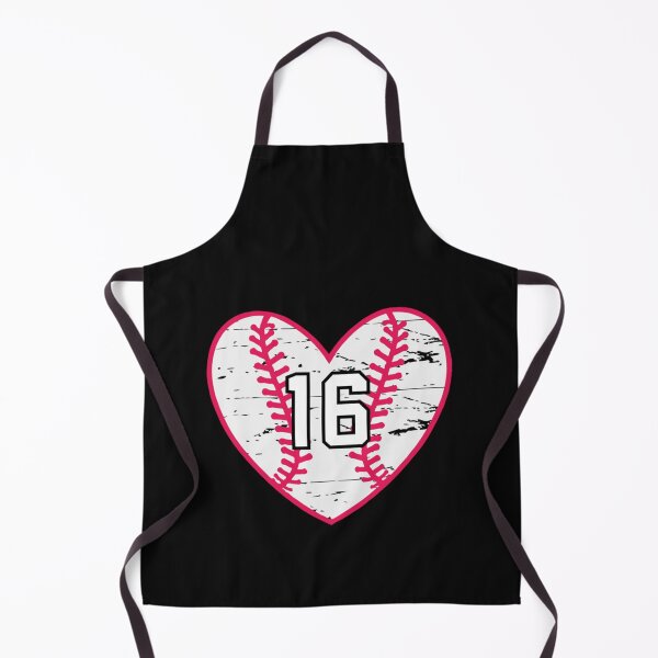 Item preview, Baseball Softball Heart Number 16 Sports Player Fan Jersey T Shirt designed and sold by Acton-Maran.