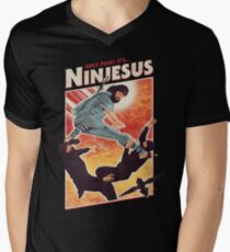 Der Jesus Ninja T-Shirt mit V-Ausschnitt