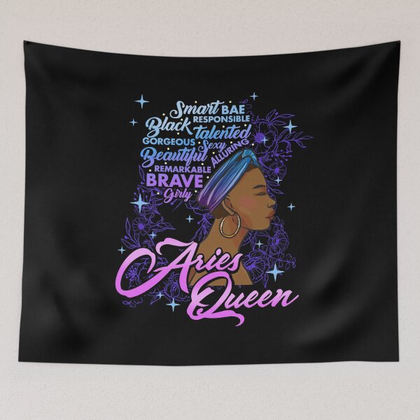 Item preview, Aries Queen Headwrap Zodiac Sign Black Girl Women Afro designed and sold by 2blackcherries.