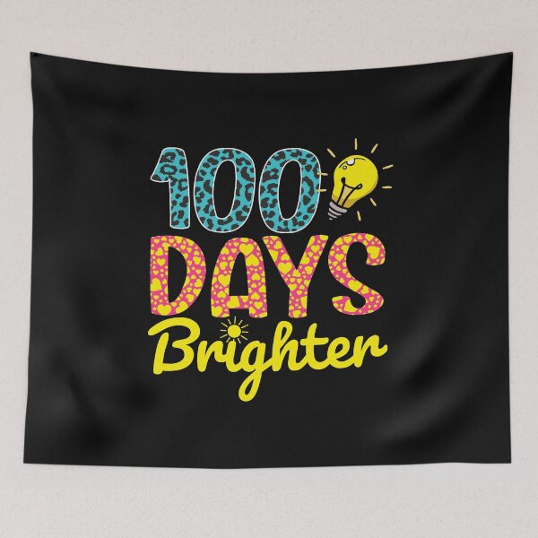 Item preview, 100 Days Brighter Leopard Print Teacher Happy 100th Day of School Student Gift  designed and sold by alenaz.