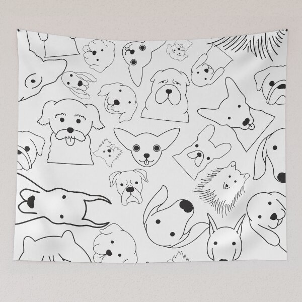 Item preview, dogs designed and sold by kitnikit.