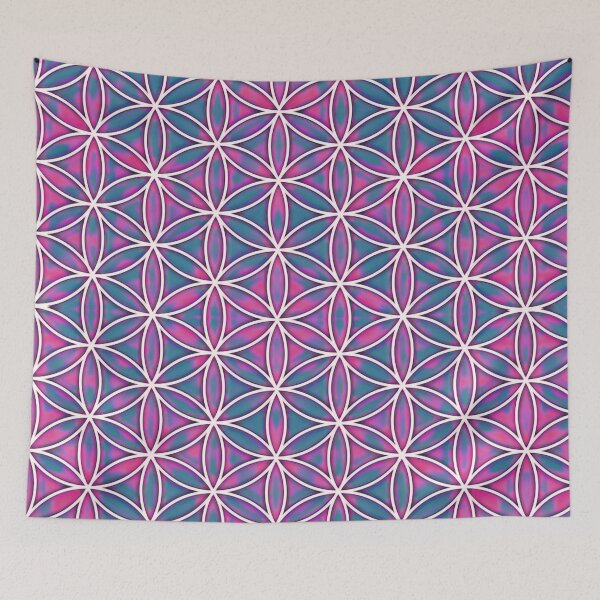 Item preview, Magenta Flower of Life Colorful Sacred Geometry  designed and sold by shantilovesart.