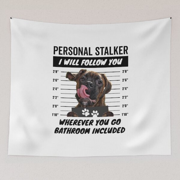 Item preview, Personal Stalker Dog – Full Brindle Boxer designed and sold by More Cute Dogs.