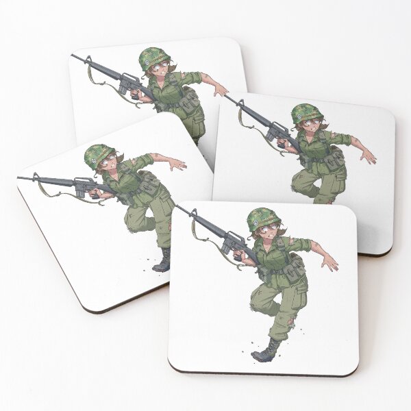 Item preview, Military Anime Girl Special War Vietnam designed and sold by igor-me.