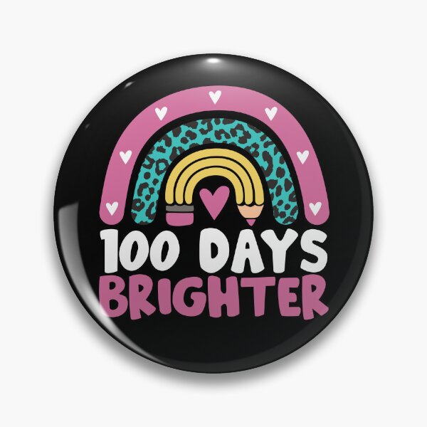 Item preview, Cute 100 Days Brighter Leopard Rainbow Teacher Student Happy 100th Day of School  designed and sold by alenaz.