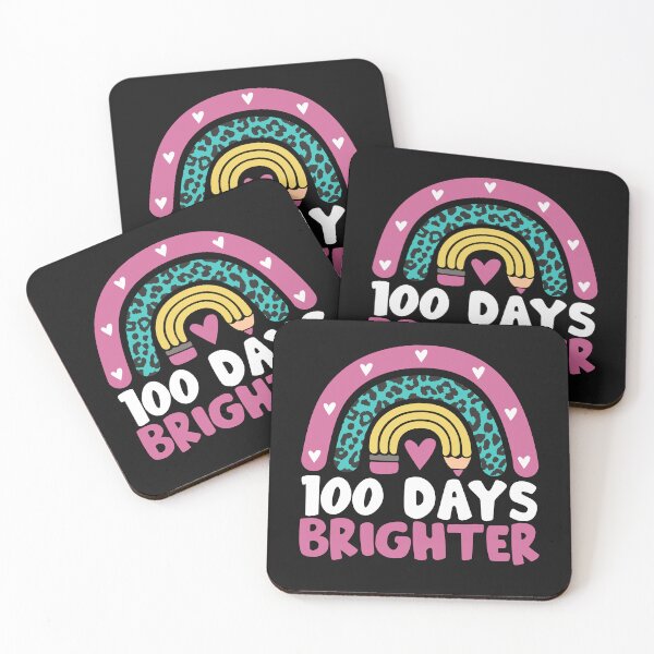 Item preview, Cute 100 Days Brighter Leopard Rainbow Teacher Student Happy 100th Day of School  designed and sold by alenaz.