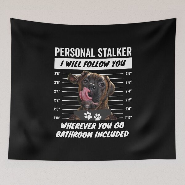 Item preview, Personal Stalker Dog – Full Brindle Boxer designed and sold by More Cute Dogs.