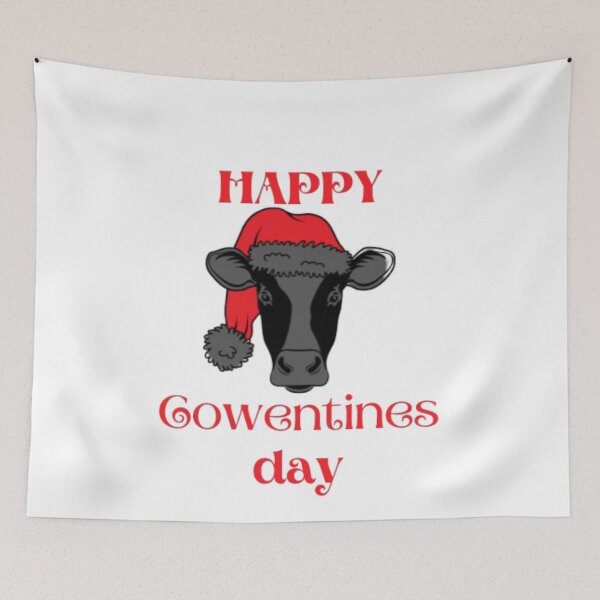 Artikelvorschau, Tiergeschenk Happy Cowentines Wortspiel Lustige Kuh entworfen und verkauft von anas667.