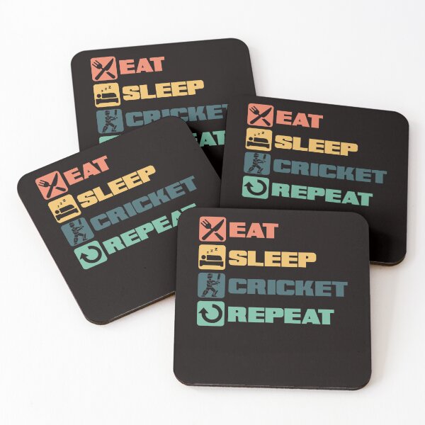 Item preview, Eat Sleep Cricket Player Ball Bat Game Cricketer designed and sold by TomGiantDesigns.