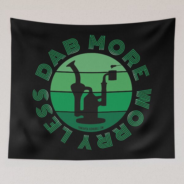 Item preview, Retro Vintage Sunset Green Dab Rig-Dab more worry less designed and sold by YomeHayin.