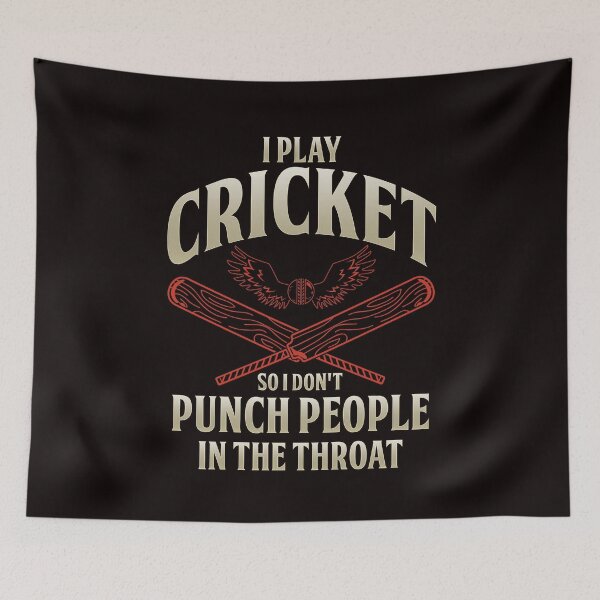 Item preview, Play Cricket Dont Punch People Cricketer Team Coach designed and sold by TomGiantDesigns.