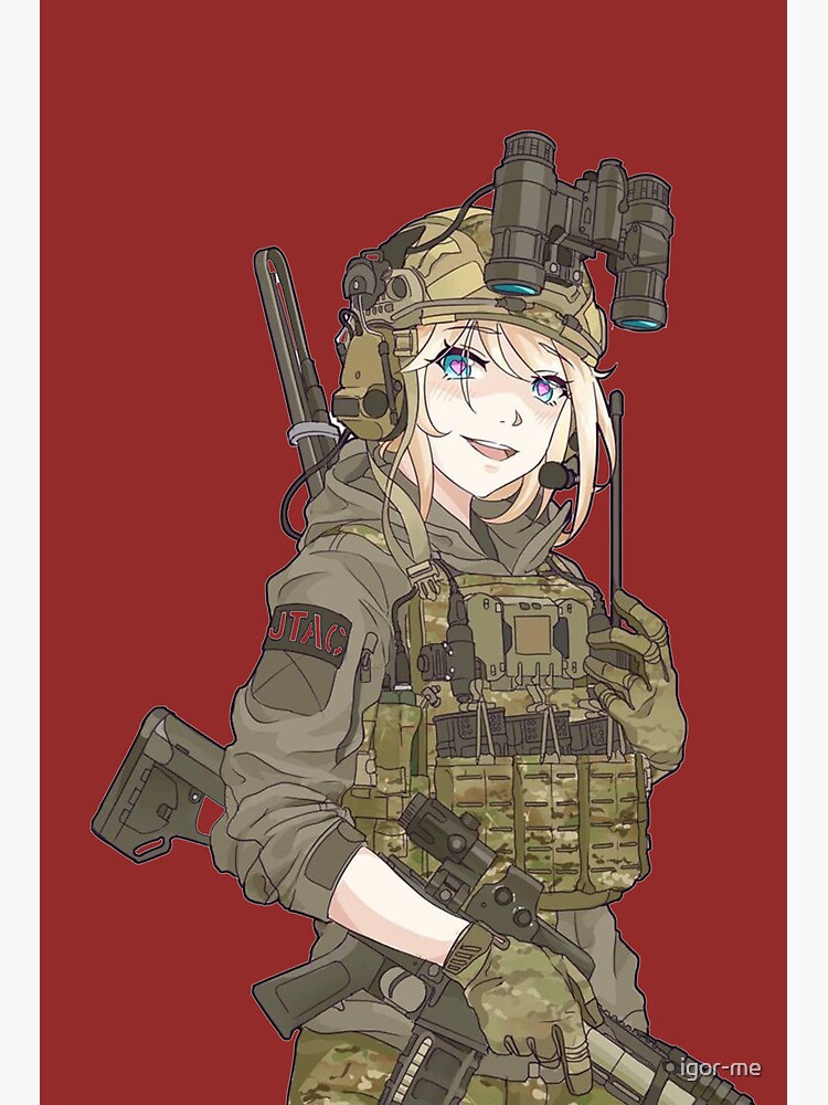 Buy Anime Military Girl Sticker Army Girl Vinyls Anime Decals Anime Soldier  Stickers Cosplay Stickers Tactical Anime Stickers Waifu Online in India -  Etsy