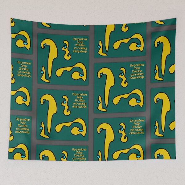 Item preview, Precious Baby Noodles - Forest Green Background designed and sold by Squeenal461.