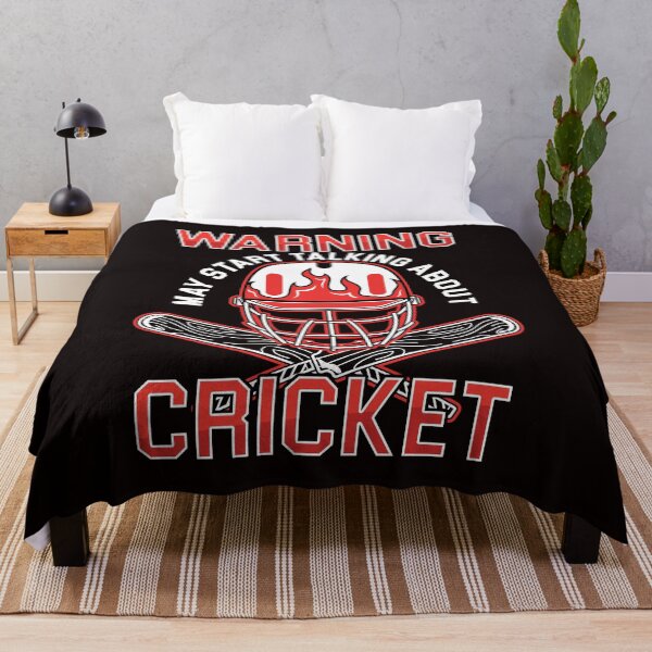Item preview, Warning Cricket Player Cricketer Bat Ball Game Pitch designed and sold by TomGiantDesigns.