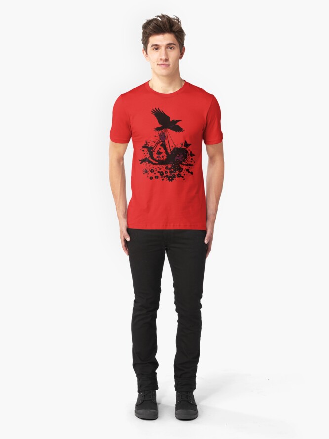 Alternate view of Strange Trip Through The Sky Slim Fit T-Shirt