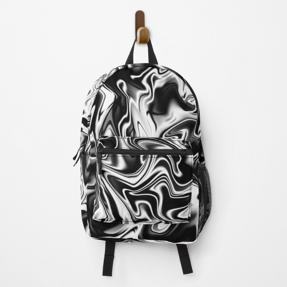 1960S Black and White Abstract Backpack