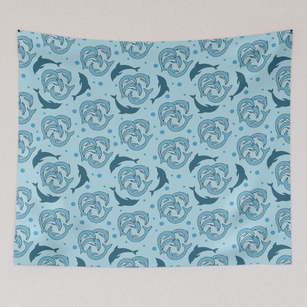 Item preview,  Dolphins in the light blue | Beautiful Dolphins Pattern designed and sold by SeemDev786.