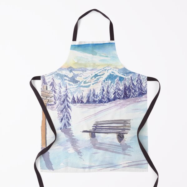 Item preview, Romantic Ski Tour Day with View of Mountains and Trees designed and sold by artshop77.
