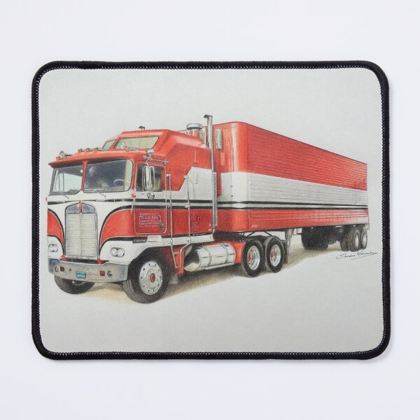 Item preview, Kenworth Truck BJ & the Bear Pencil Drawing designed and sold by SandraWarmerdam.