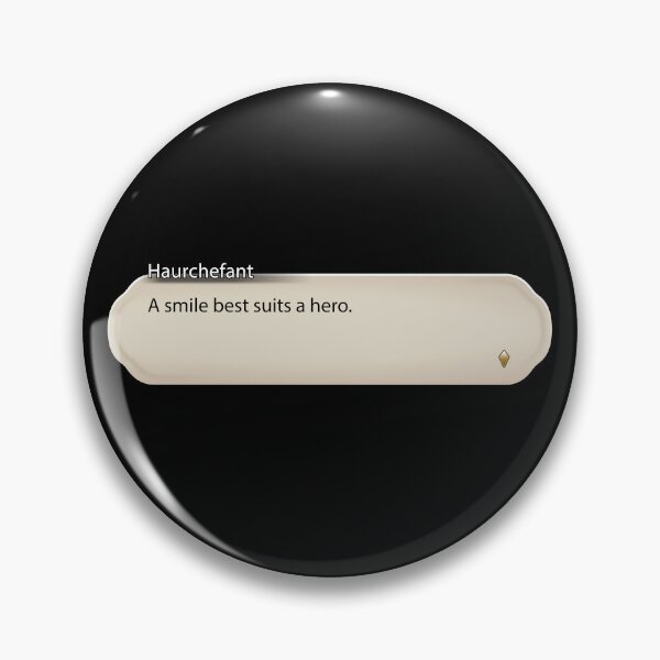 Item preview, A Smile Best Suits A Hero - Haurchefant Greystone designed and sold by MogsterMemes.