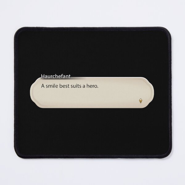 Item preview, A Smile Best Suits A Hero - Haurchefant Greystone designed and sold by MogsterMemes.