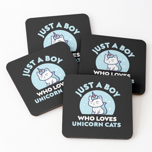 Item preview, Just A Boy Who Loves Unicorn Cats Kawaii designed and sold by brandoseven.