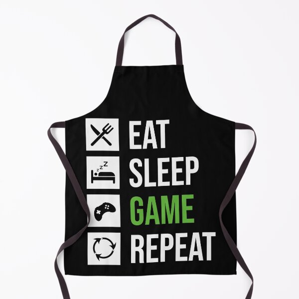 Item preview, Cool Green, EAT SLEEP GAME REPEAT,  For Gamers designed and sold by ART-SOUF.