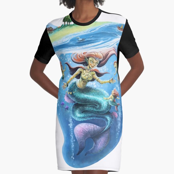 We went swimming! Graphic T-Shirt Dress