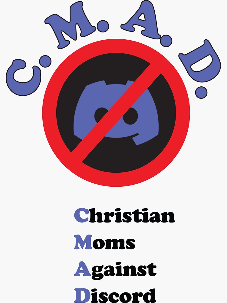 "Christian Moms Against Discord logo" Sticker for Sale by josh0823