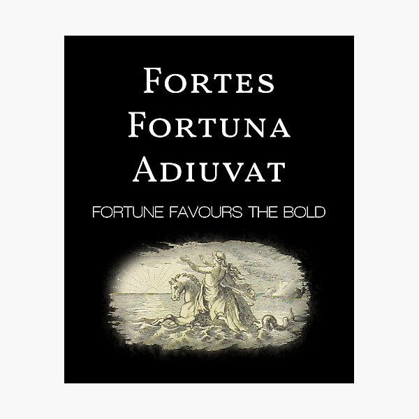 Item preview,  Fortes Fortuna Adiuvat - Fortune Favours The Bold - Old Latin Phrase designed and sold by WordsOf--Wisdom.