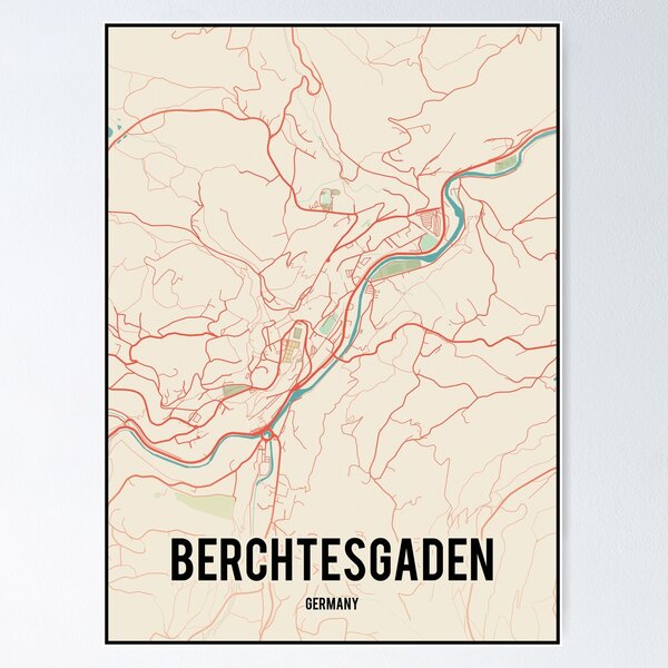 Item preview, Berchtesgaden ski map designed and sold by PostersProf1.