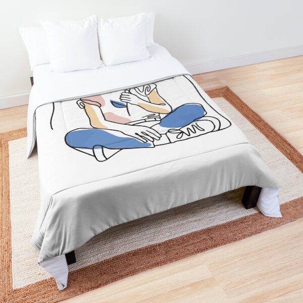 outline flower Comforter