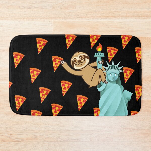Item preview, Cute Sloth Pizza Rain NYC designed and sold by plushism.