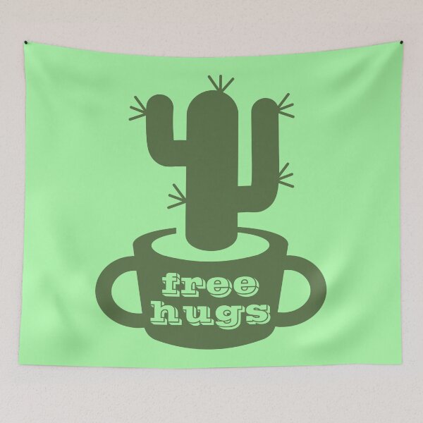 Item preview, Free hugs cactus silhouette designed and sold by CutieBlue.