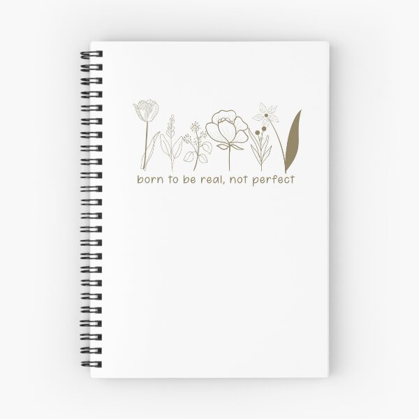 Item preview, born to be real not perfect, best Motivational Quotes with hand-drawn vintage floral decorative Gift for your girlfriend, cute gift for dad and mom, and gift for your bestfriend. designed and sold by runouts.