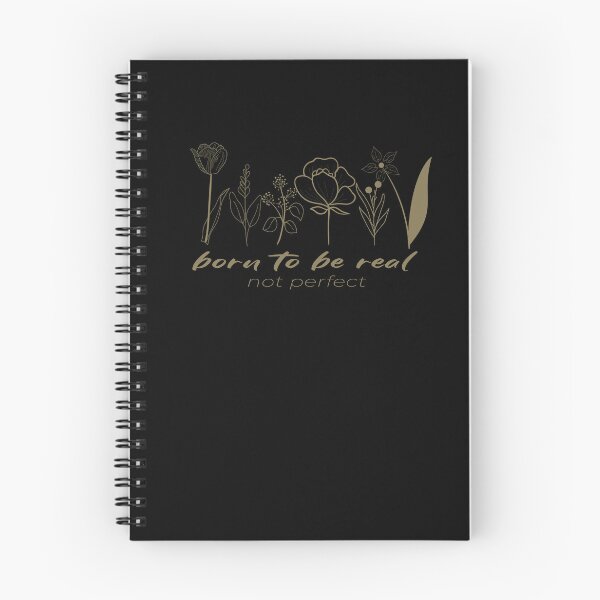 Item preview, born to be real not perfect, best Motivational Quotes with hand-drawn vintage floral decorative Gift for your girlfriend, cute gift for dad and mom, and gift for your bestfriend. designed and sold by runouts.