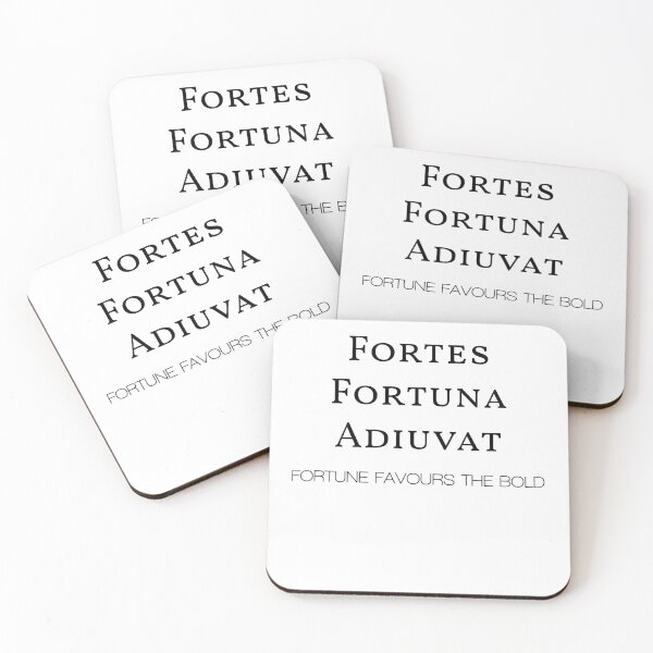 Item preview,  Fortes Fortuna Adiuvat - Fortune Favours The Bold - Old Latin Phrase Simple Black And White  designed and sold by WordsOf--Wisdom.