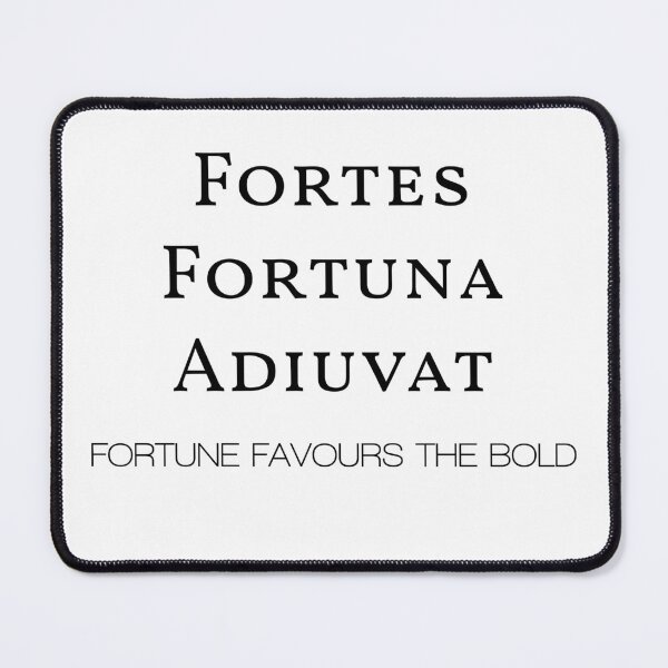 Item preview, Fortes Fortuna Adiuvat - La fortuna favorece a los valientes - Frase latina antigua simple en blanco y negro designed and sold by WordsOf--Wisdom.
