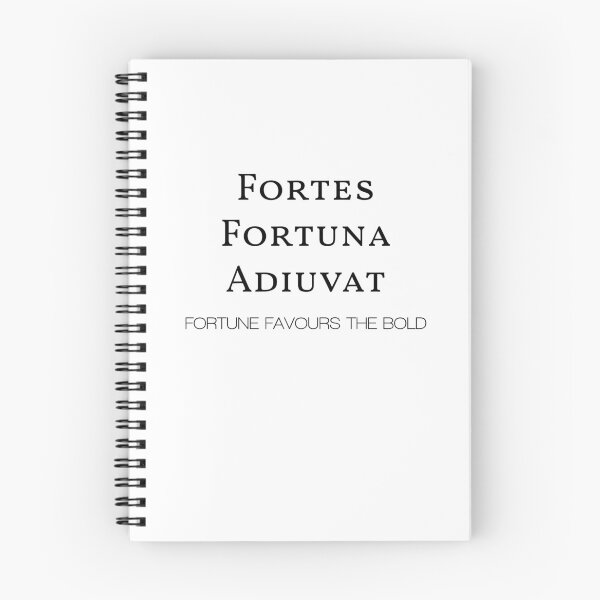Item preview,  Fortes Fortuna Adiuvat - Fortune Favours The Bold - Old Latin Phrase Simple Black And White  designed and sold by WordsOf--Wisdom.